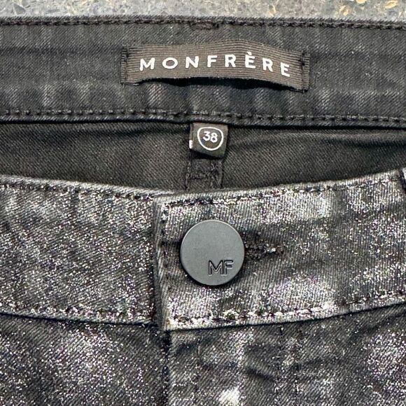 Monfrere Grant Skinny Grayson ATO Silver Metallic finish Pants. Size 38 - Picture 6 of 9